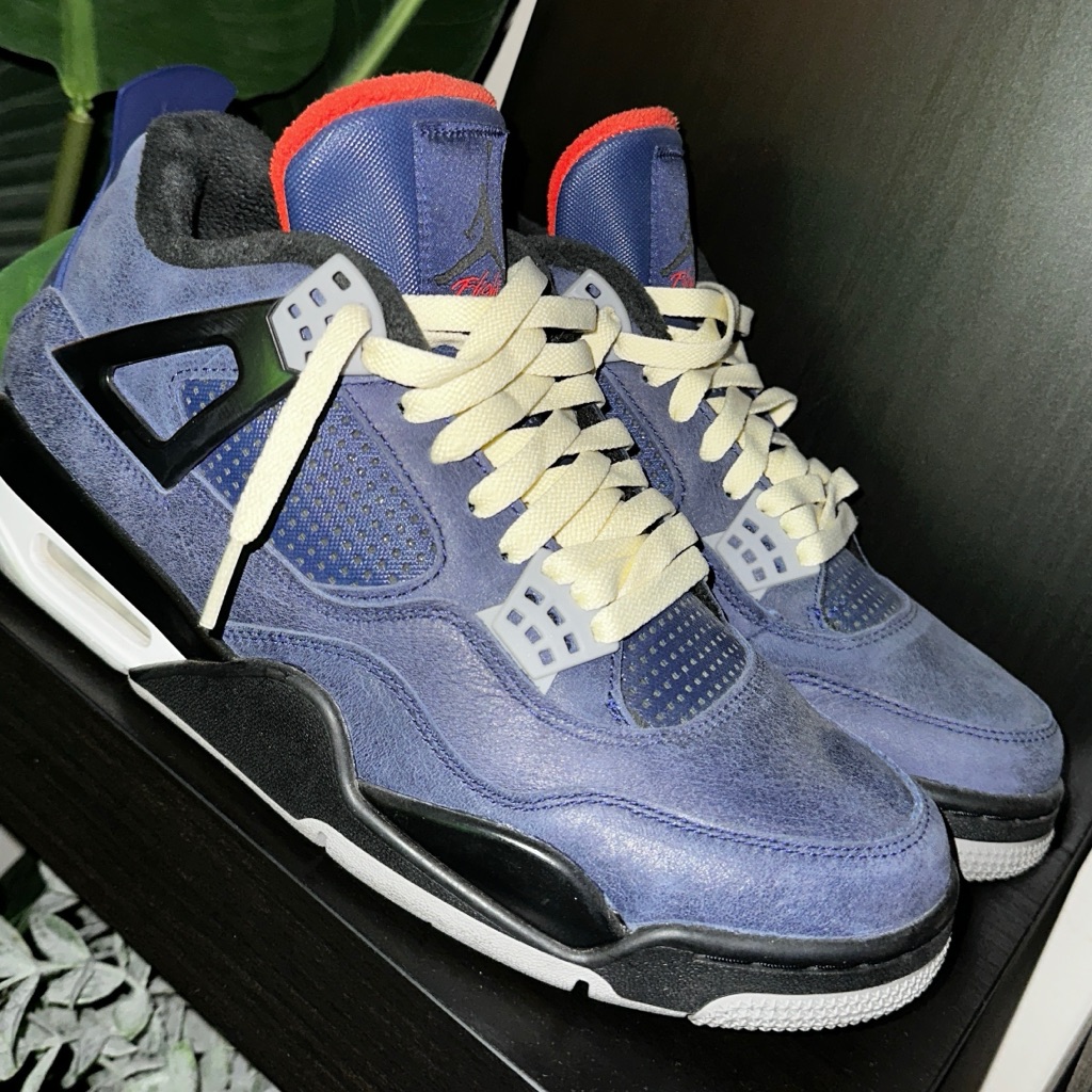 Jordan 4 Winterized Blue Size 9.5 Men's Blue And Black Sneakers